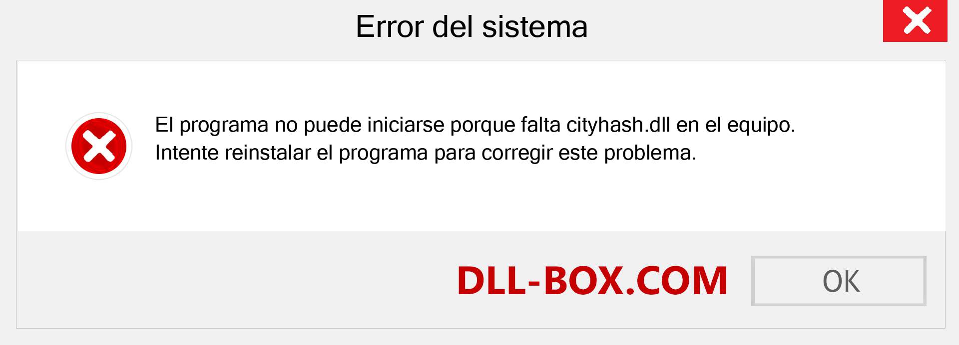 ¿Falta el archivo cityhash.dll ?. Descargar para Windows 7, 8, 10 - Corregir cityhash dll Missing Error en Windows, fotos, imágenes